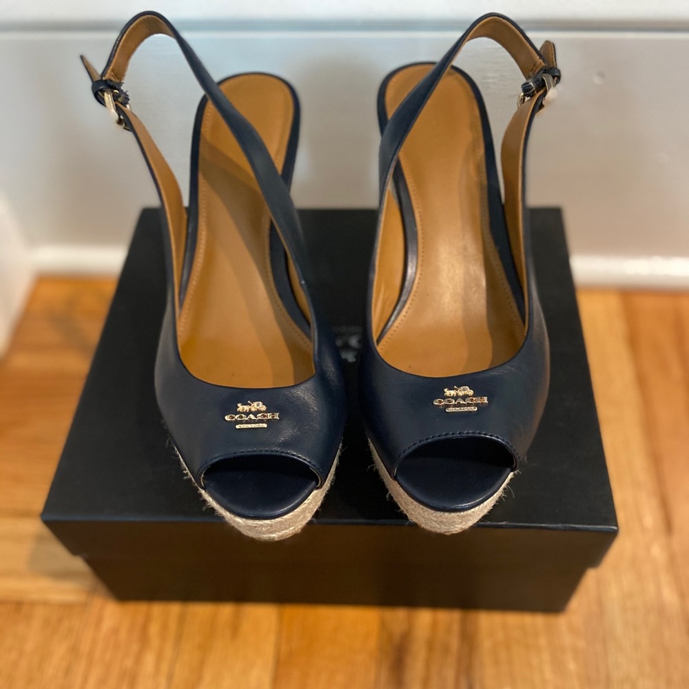 COPY - Coach wedges navy size 7.5